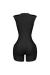 Clara Knit Deep V Neck Ribbed Romper